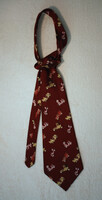 Cseh Vintage HEDVA nyakkendő (Burgundy, klasszikus autókkal, motorokkal díszítve)
