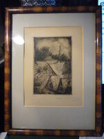 ENGEL MÁRIA jelzett rézkarc   1901 11