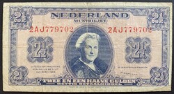 Hollnadia 2½ Gulden 1945 P-71 VF