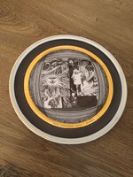 Hollóházi porcelán falitányér/Szász Endre stúdió/