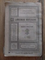 Scott Walter: A Lammermoori Menyasszony regény 1884, antik könyv, papírrégiség
