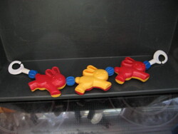 Retro Bunny Baby Stroller Rattle