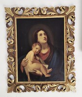 Beautiful Antique Florentine Frame with C.Krupka Painting