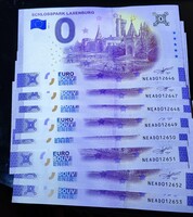 Zero Euro UNC Banknotes Set of 8 with Serial Number Tracking