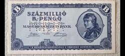 Százmillió B.- Pengő MINTA