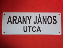 Régi zománcozott tábla / zománctábla / utcanév-tábla