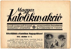Újság: Katolikus akció, 1941.