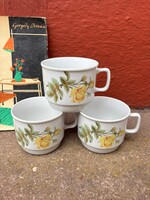 Zsolnay porcelán sárgarózsa mintás kakaós bögrék  bögre nosztalgia hagyaték  nagymama