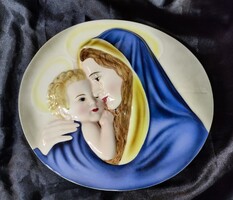 Keramos, Carl Perl  (1876-1965) tervezte, Madonna dombormű a kis Jézussal. .. 1950