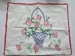Old, hand-embroidered decorative pillowcase