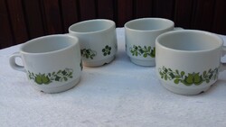 Alföldi porcelán zöld magyaros mintás kávés csésze