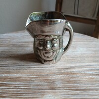 Érdekes régi ezüstözött karakter pohár (Toby Jug)
