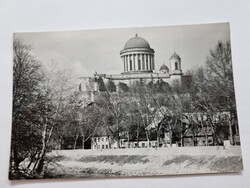 ESZTERGOM Főszékesegyház fekete-fehér régi postatiszta képeslap 1967