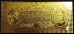 24 karátos aranyozott tíz forint / 10 forint (Petőfivel)