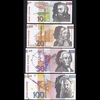 Szlovénia 1-100 Tolarjev 1992 (4-db-os szett) UNC