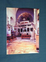 Képeslap,Közel-Kelet,Jordánia,Madaba,Szent György templom látkép,részlet,1990-
