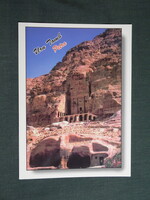 Képeslap,Közel-Kelet,Jordánia,Petra,Urn Tomb szikla romváros látkép,részlet,1990-