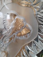 Elefánt,- üveg kristály szobor,dísz üveg