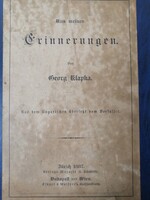 KLAPKA GYÖRGY: EMLÉKEIMBŐL - AUS MEINEN ERINNERUNGEN VON GEORG KLAPKA - ZÜRICH 1887 :