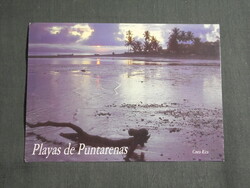 Képeslap,Közép Amerika,Costa Rica,Puntarenas beach,strand látkép,részlet,1980-