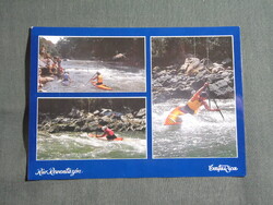Képeslap,Közép Amerika,Costa Rica,Turrialba,Rio Reventazon folyó,kajak verseny látkép,részlet,1980-