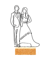 Egyedi, személyre szabható nászajándék drótból - az esküvő dátumával / Romantikus ajándék esküvőre