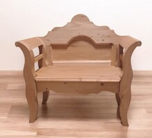 Natur Népi Karos lóca ,fa láda ,karosláda,  felnyitós karos pad