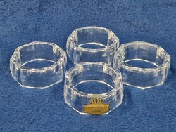 Régi német kristály üveg szalvéta tartó gyűrűk hibátlan állapotban együtt eladók 5 cm. átmérőjúek
