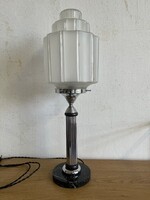Art Deco márványtalpas asztali lámpa.
