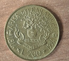 Olaszország 200 líra emlékérme-1994 (A csendőrség megalakulásának 180. évfordulója)