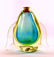 MURANO CSISZOLT PINGVIN FIGURÁLIS PARFÜMÖS ÜVEG !