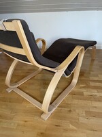 Vintage Ikea Poang lounge armchair by Noburu Nakamura