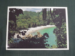 Képeslap,Közép Amerika,Costa Rica,Quepos,Manuel Antonio nemzeti park látkép,részlet,1990-