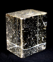 " BUBIS ÜVEG KOCKA " MODERN DIZÁJNER VITRIN DÍSZ !