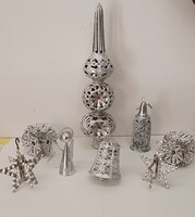 Karácsonyfadísz csipkés csúcsdísz, szódásszifon stb.