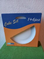 RAK opal süteményes tányérkészlet ( hőálló tejüveg )