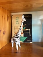 Hollóházi porcelán art Deco zsiráf nipp figura  vitrindísz hagyaték régiség