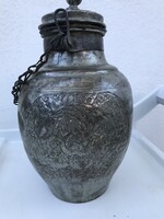 19.Századi ezüstözött réz teve vízhordó kulacs !!