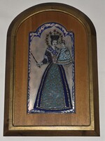 Makrai Zsuzsa Szent Benedeki Boldogságos Szűz Mária festett zománc