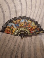 The Lorente Spanish Fabric Fan with Lace