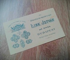 Link István - Mű Ötvös - Budapest - számoló cédula