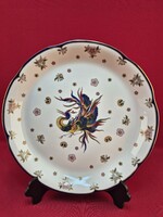 Zsolnay phoenix bird round roasting dish
