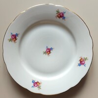 MZ Moritz Zdekauer virágmintás desszertes tányér, 6 db.