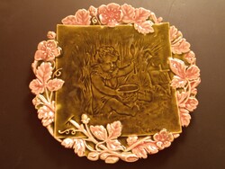 Ritka Schütz Cilli fajansz/ majolika tányérka