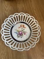 Gyönyörű Német áttört szélű porcelán nagy tál, kínáló.