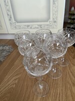 Gyönyörű hibátlan pezsgős csiszolt kristály pohár készlet .