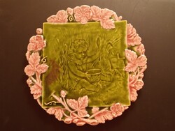 Ritka Schütz Cilli fajansz/ majolika tányérka