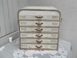 1,-Ft Régi több pakkos szatócs fiókos tároló fa szekrényke RITKA