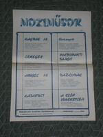 MOKÉP,mozi plakát,mozimüsor,Lebegés,Abigél,Sárkányölő,Katapult,1985-  , - 42cmx30cm -