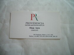 Róza Imre üzletkötő névjegykártya